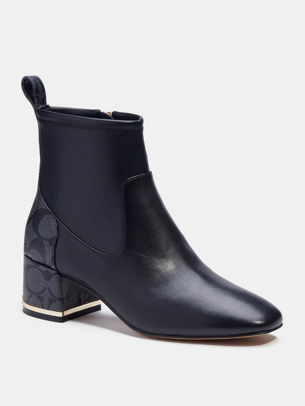 Coach Outlet Nala Logo Leather Bootie 7.5 Black